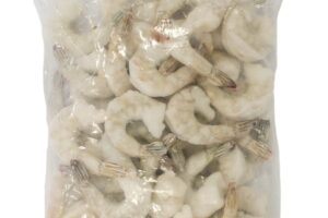 Krewetka biała (Litopenaeus vannamei) surowa obrana z ogonem 16-20 25% glaz. 1kg(10x1kg) Vannamei Wietnam